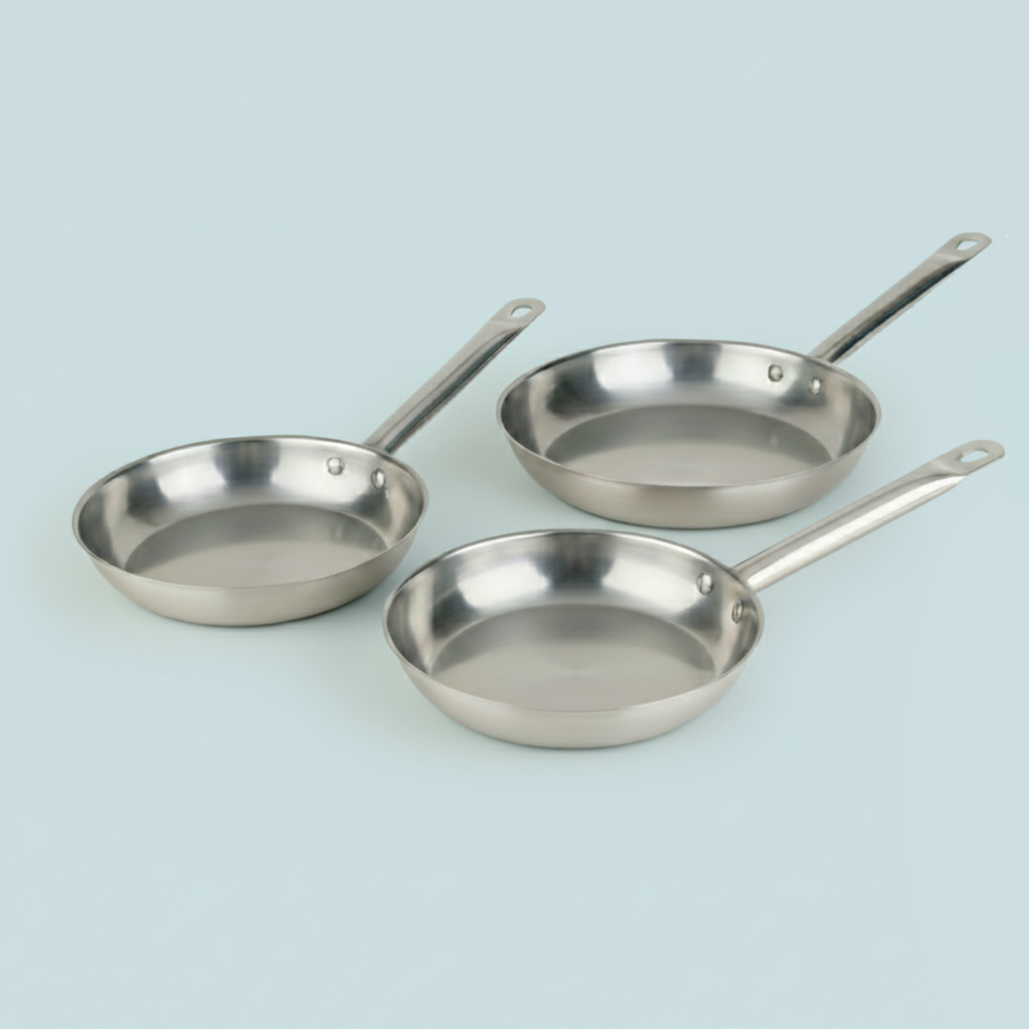 Ensemble de poêles l'Eternelle en inox