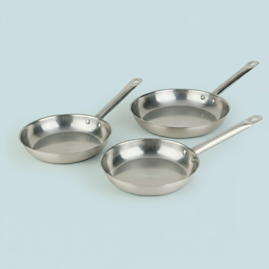 Ensemble de poêles l'Eternelle en inox